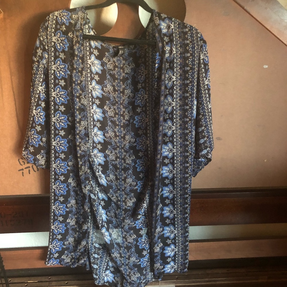 Black & Blue Kimono